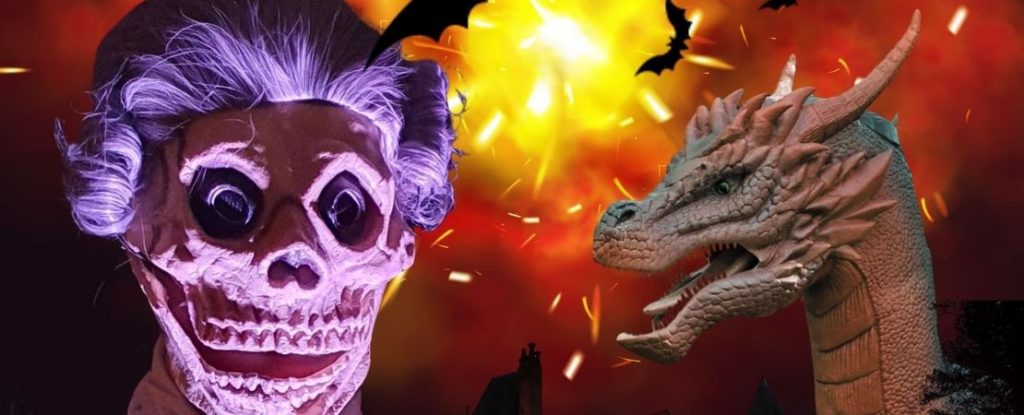 squelette et dragon